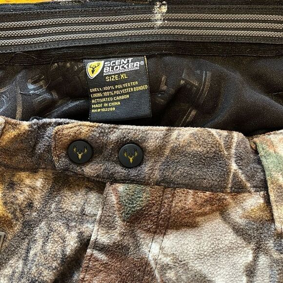 EXCELLENT CONDITION MEN’S XL CAMO FLEECE CARGO SCENTBLOCKER COLD FUSION PANTS - Picture 8 of 8